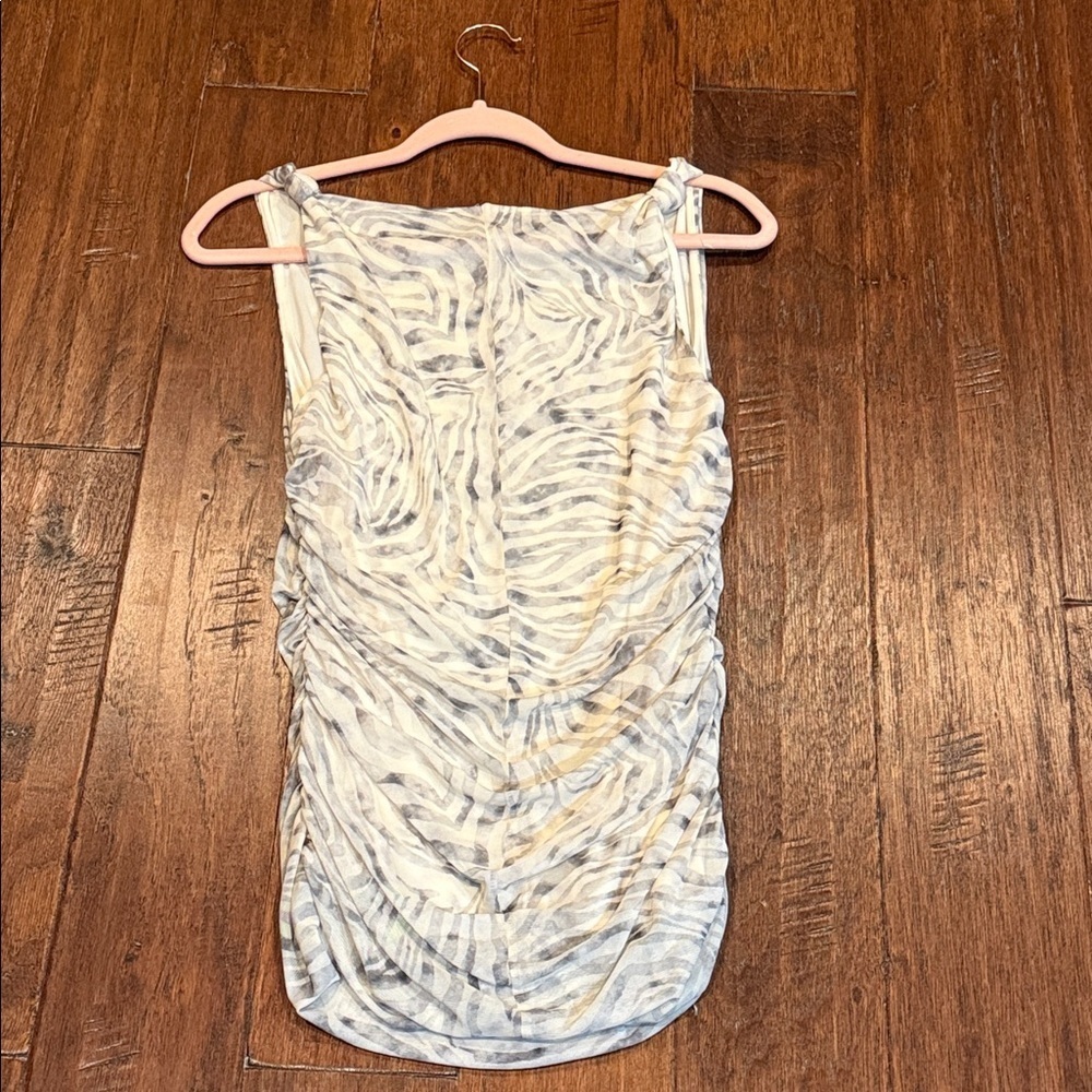 CM🩷 Jane and Delancey Zebra Print Tank Top - Cream and Gray - Picture 7 of 9